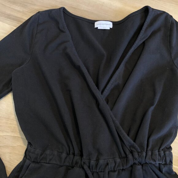 Lovers + Friends Black Long Sleeve, V Neck Romper Size Small - Picture 6 of 8